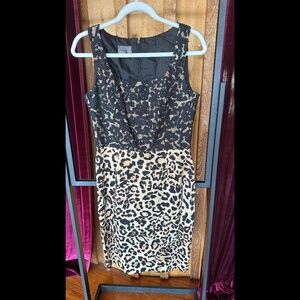 Muse Leopard and Lace cocktail dress